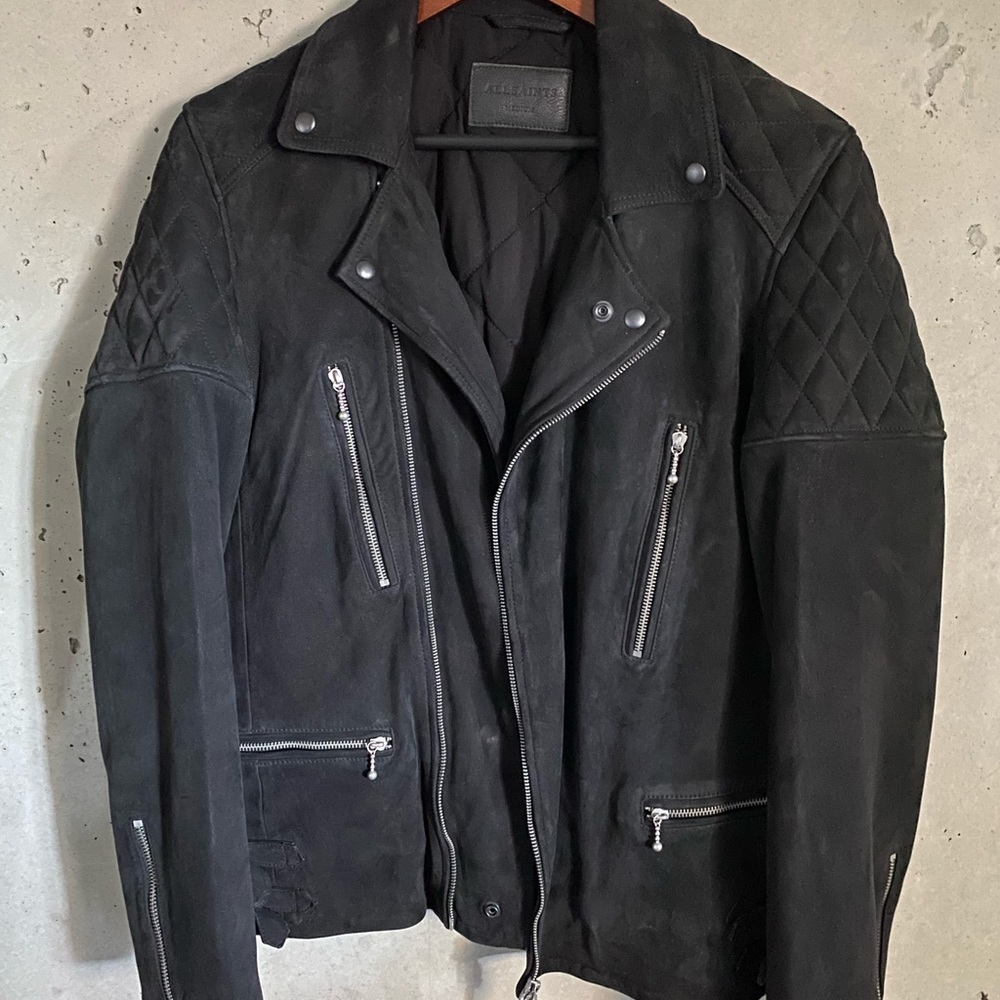All Saints Suede Biker Jacket (M)